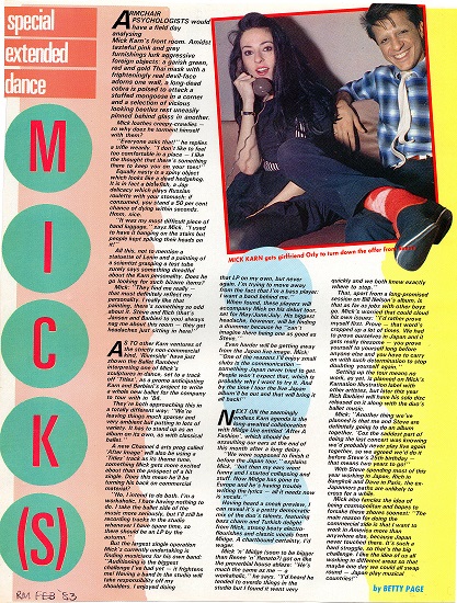 Mick & Orly  - Record Mirror '83.jpg